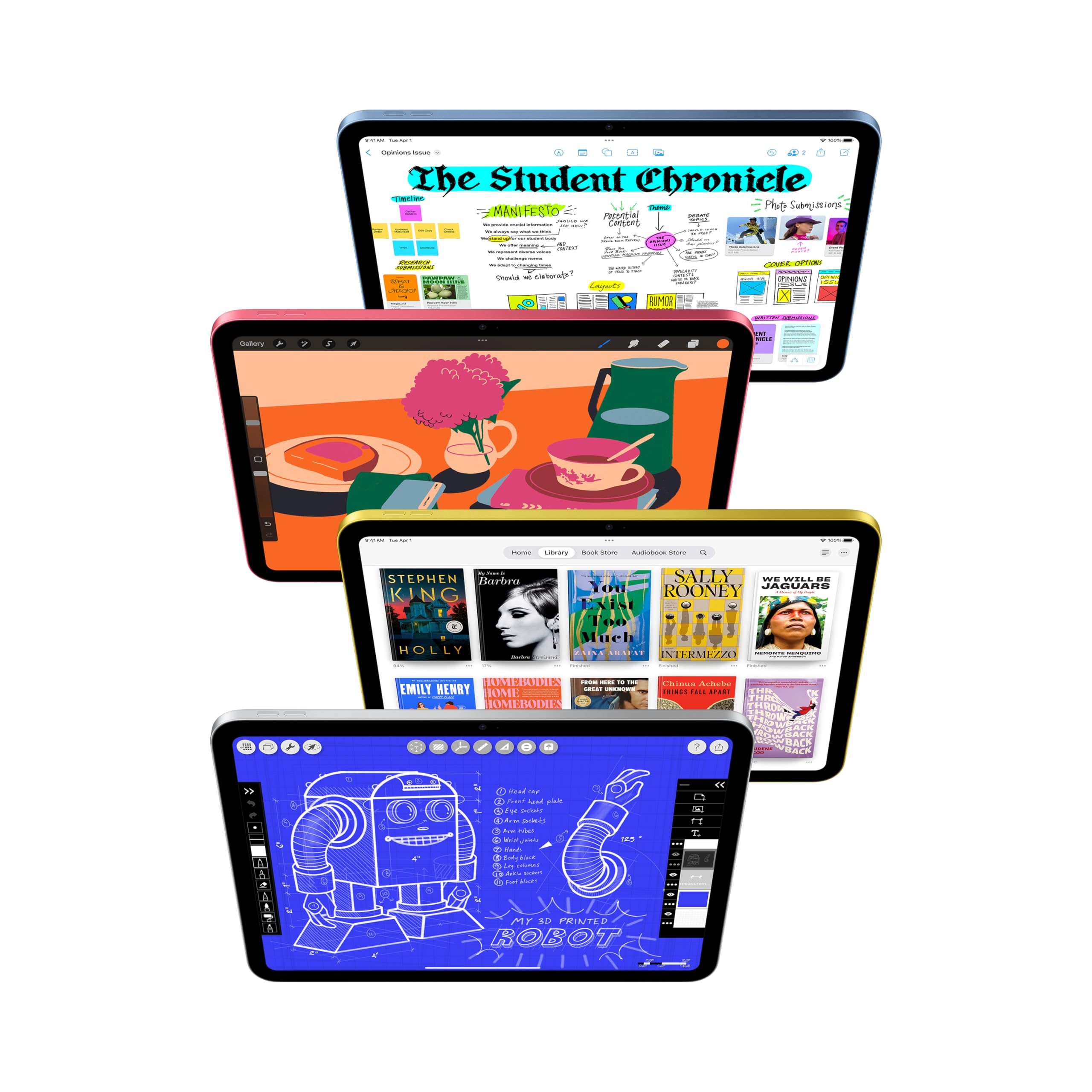 Apple iPad 11-inch: A16 chip, 11-inch Model, Liquid Retina Display, 128GB, Wi-Fi 6, 12MP Front/12MP Back Camera, Touch ID, All-Day Battery Life — Blue with AppleCare+ (2 Years)