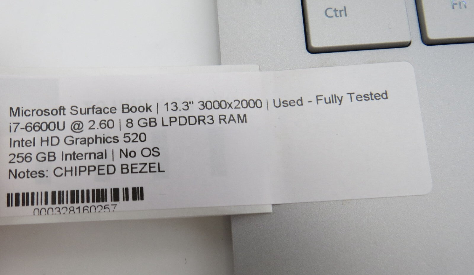 Microsoft Surface Book-13.3"-i7-6600U@2.6GHz-8GB RAM-256GB internal-NO OS *READ*