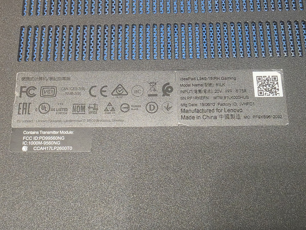 Lenovo Ideapad L340 15  - Intel Core i5 9th Gen Processor - NVIDIA GeForce 1650